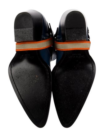 Calvin Klein Collection Leather Striped Western Boots