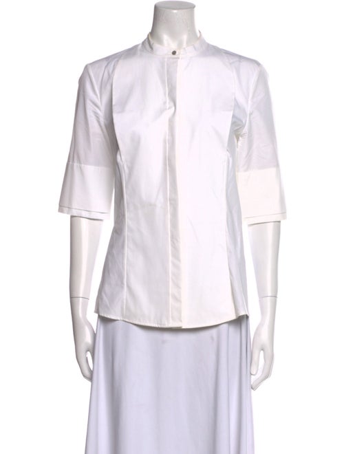 Calvin Klein Collection Three-Quarter Sleeve Button-Up Top