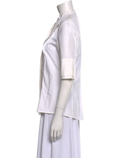 Calvin Klein Collection Three-Quarter Sleeve Button-Up Top