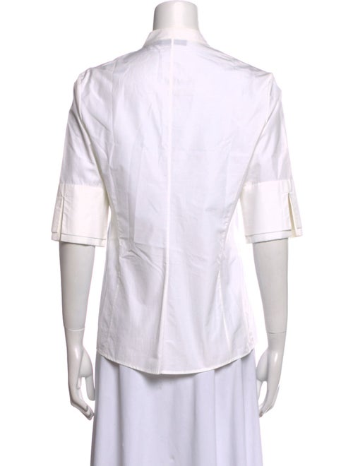 Calvin Klein Collection Three-Quarter Sleeve Button-Up Top