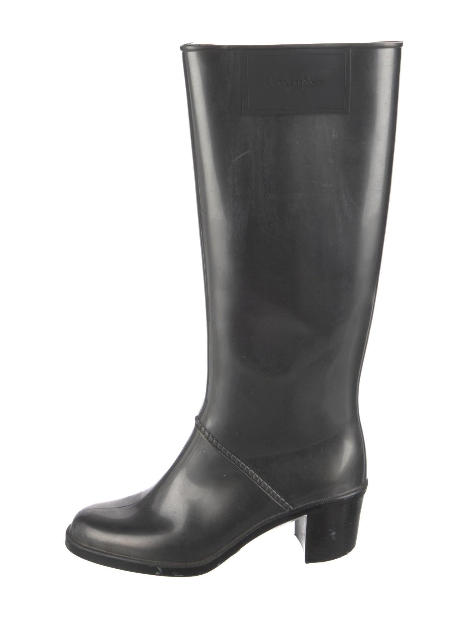 Calvin Klein Collection Leather Rain Boots