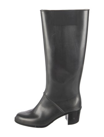 Calvin Klein Collection Leather Rain Boots
