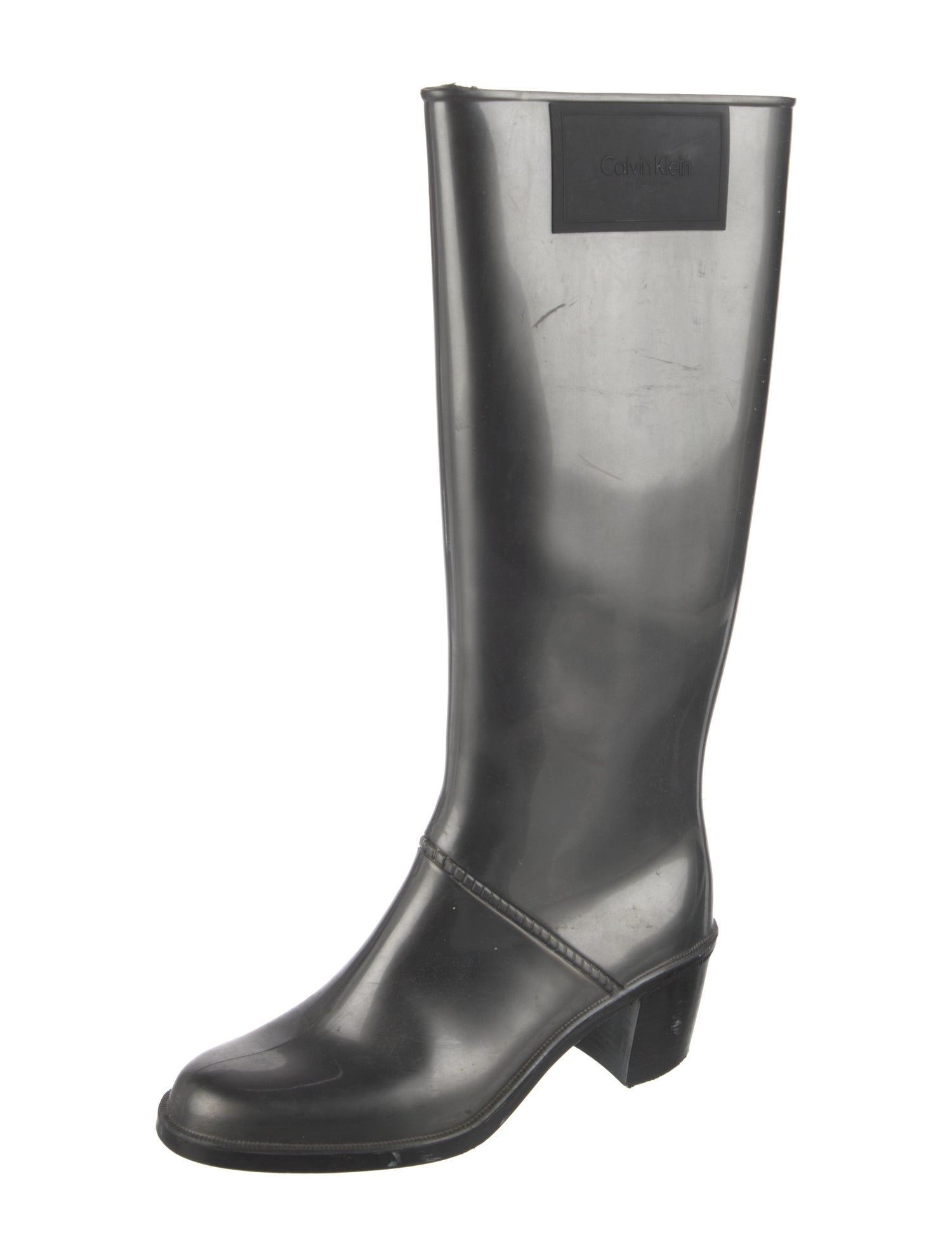 Calvin Klein Collection Leather Rain Boots
