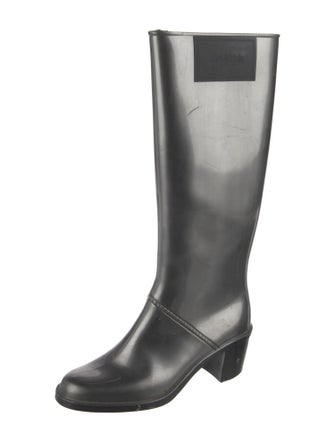 Calvin Klein Collection Leather Rain Boots