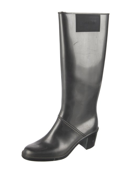 Calvin Klein Collection Leather Rain Boots
