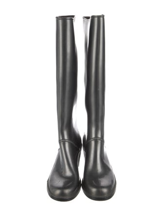 Calvin Klein Collection Leather Rain Boots