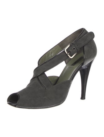 Calvin Klein Collection Leather Slingback Sandals