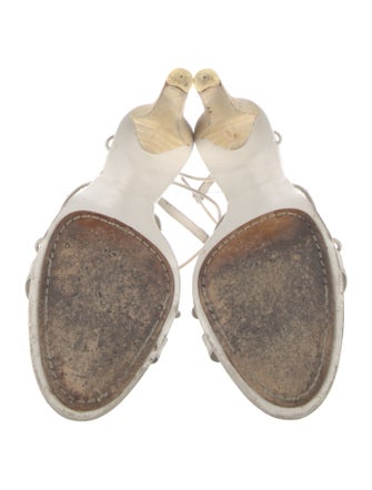 Calvin Klein Collection Leather Slingback Sandals