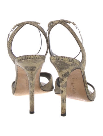 Calvin Klein Collection Snakeskin Animal Print Slingback Sandals