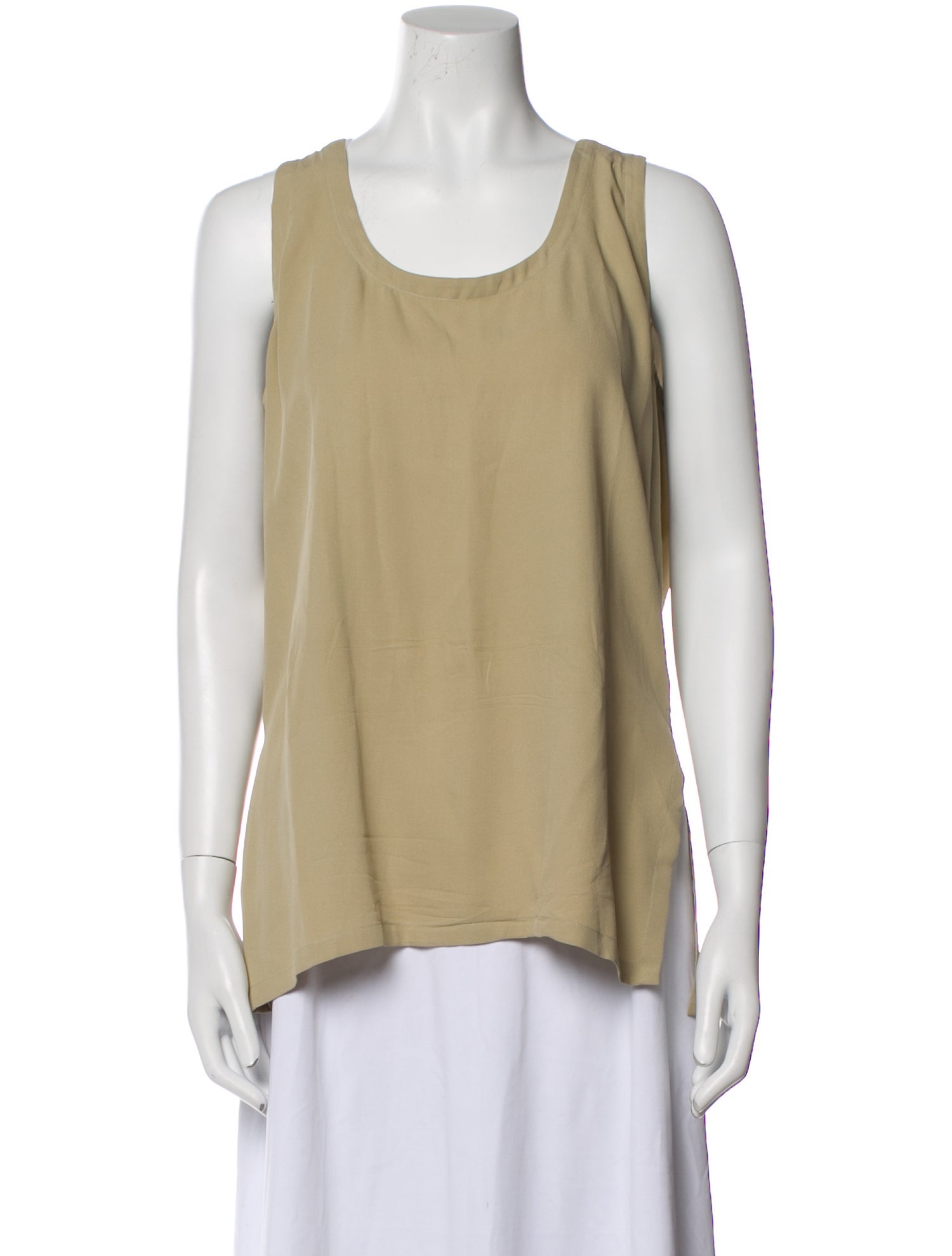 Calvin Klein Collection Silk Scoop Neck Top