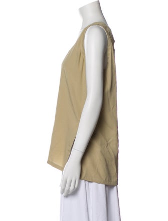 Calvin Klein Collection Silk Scoop Neck Top