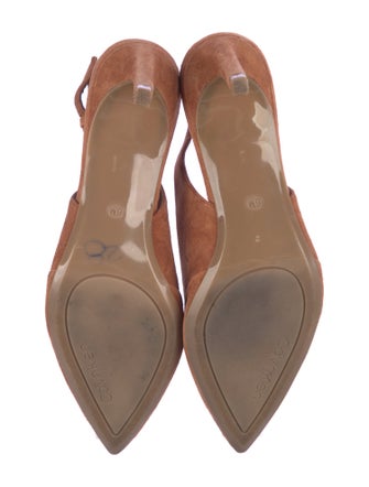 Calvin Klein Collection Suede Slingback Pumps