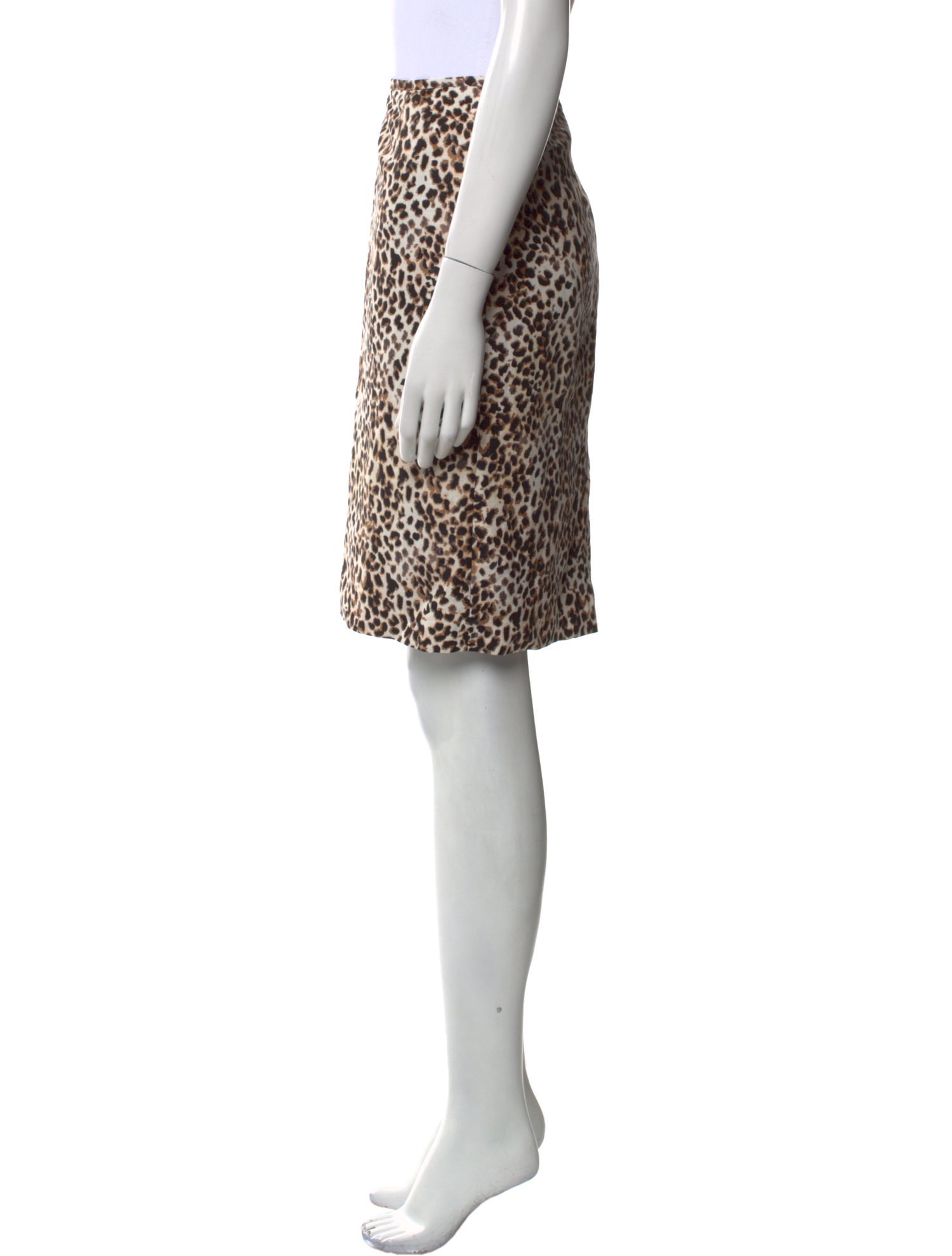 Calvin Klein Collection Animal Print Knee-Length Skirt