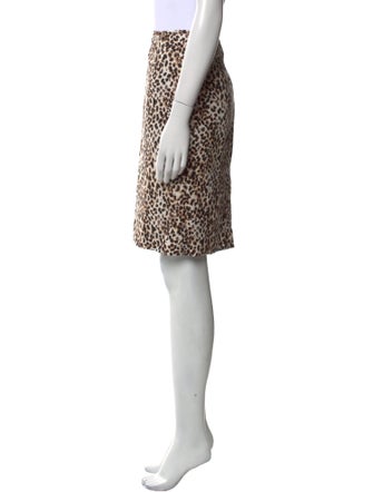Calvin Klein Collection Animal Print Knee-Length Skirt