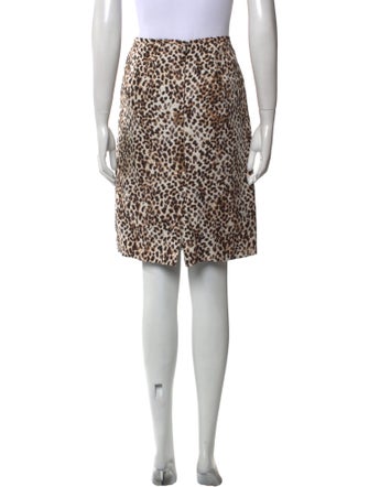 Calvin Klein Collection Animal Print Knee-Length Skirt