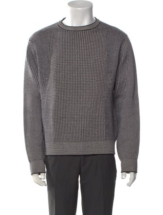 Calvin Klein Collection Wool Graphic Print Pullover