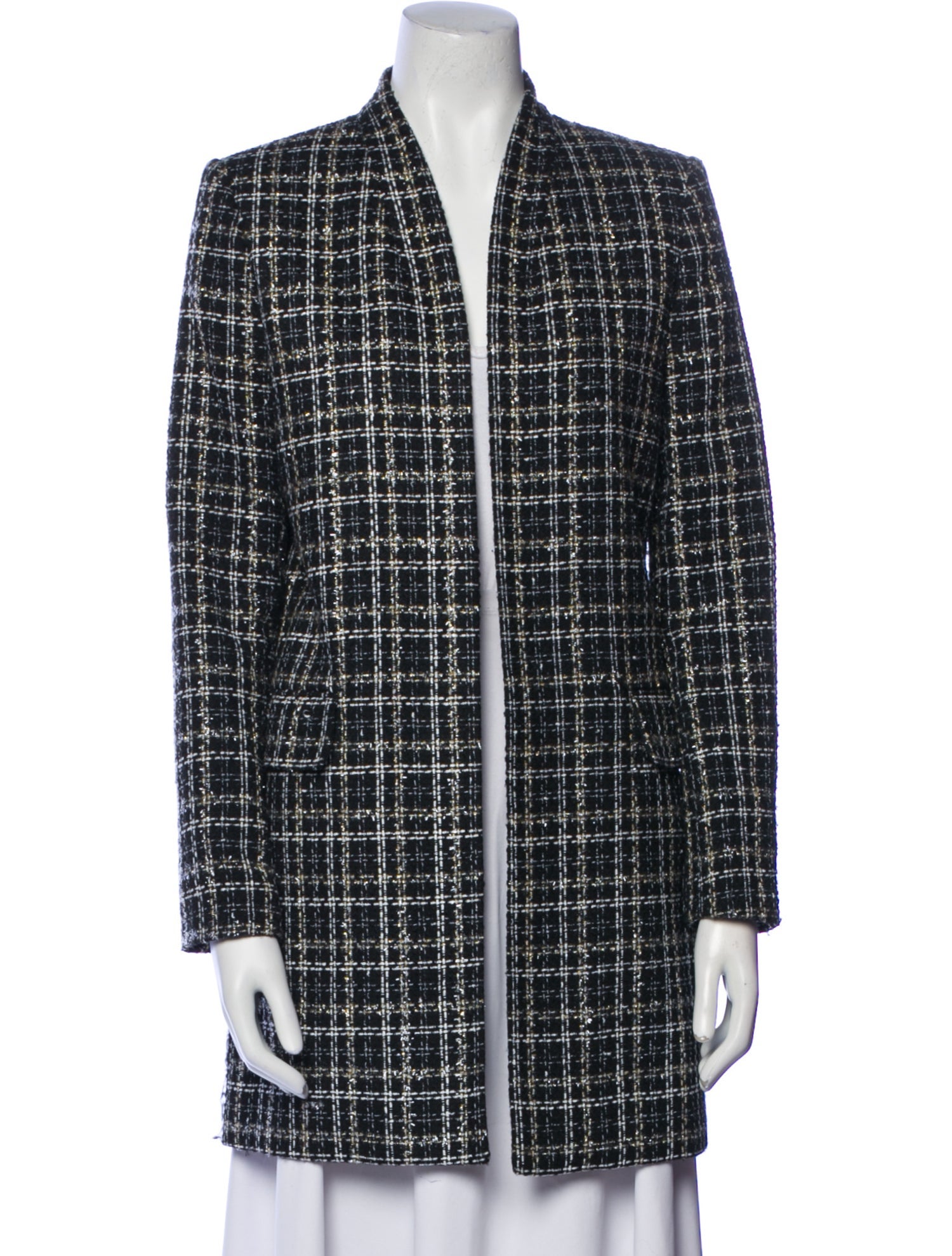 Calvin Klein Plaid Print Coat