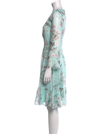 Calvin Klein Collection Floral Print Knee-Length Dress