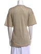 Calvin Klein Collection Linen Scoop Neck T-Shirt