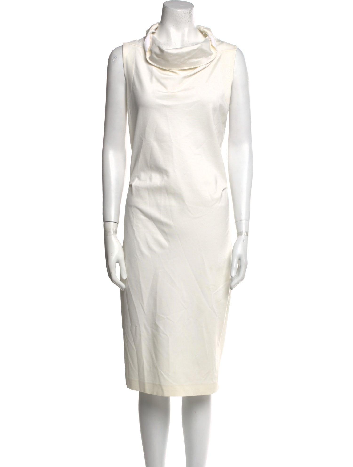 Calvin Klein Collection Cowl Neck Midi Length Dress