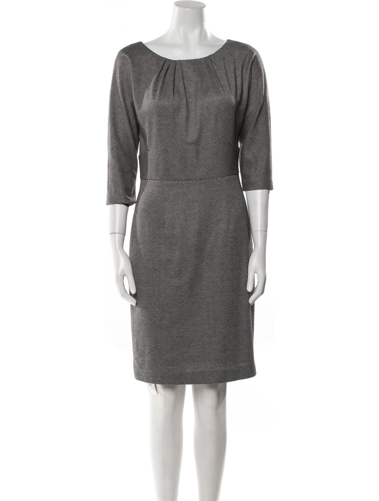 Calvin Klein Collection Bateau Neckline Mini Dress