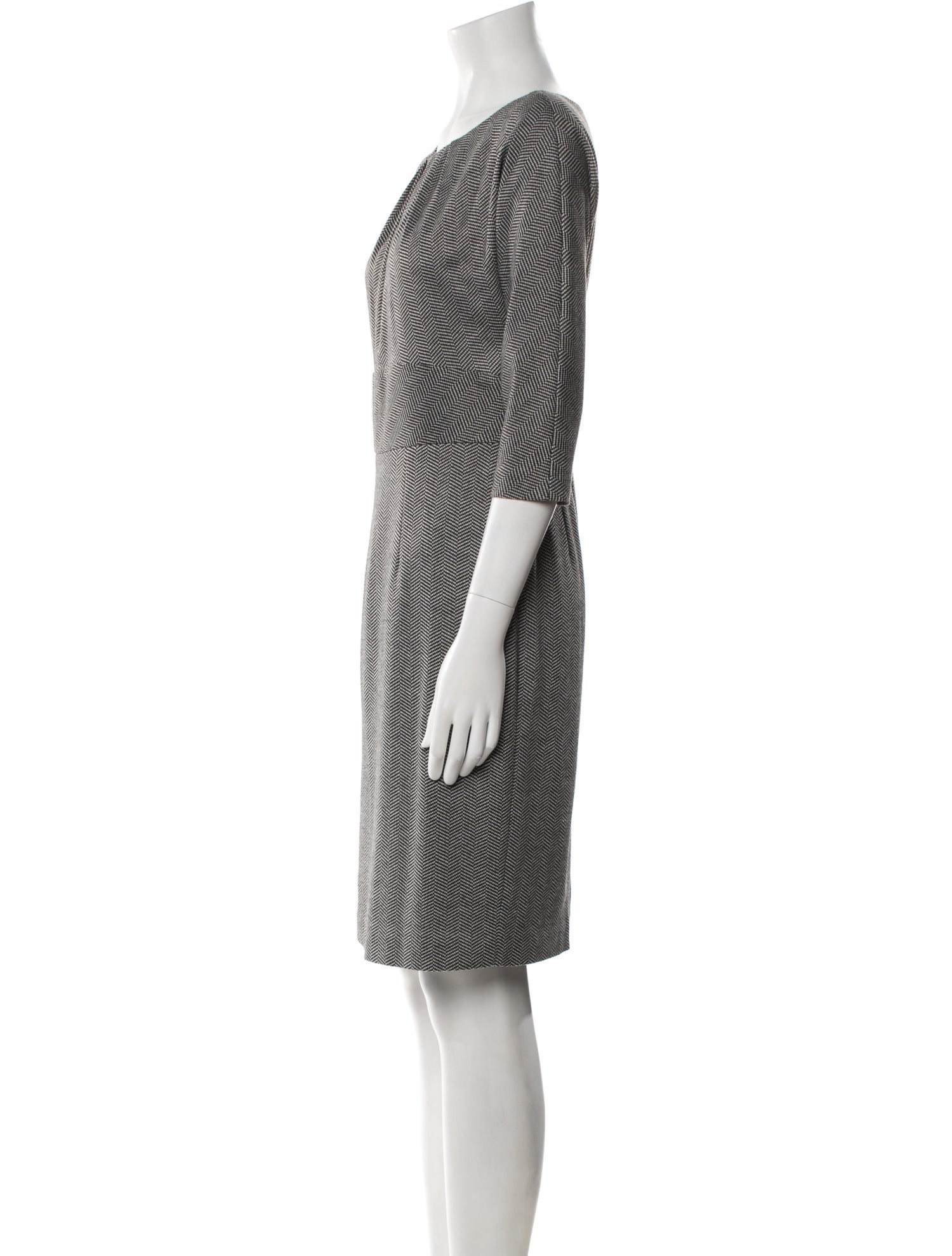 Calvin Klein Collection Bateau Neckline Mini Dress