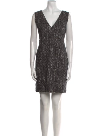 Calvin Klein Collection Tweed Pattern Mini Dress