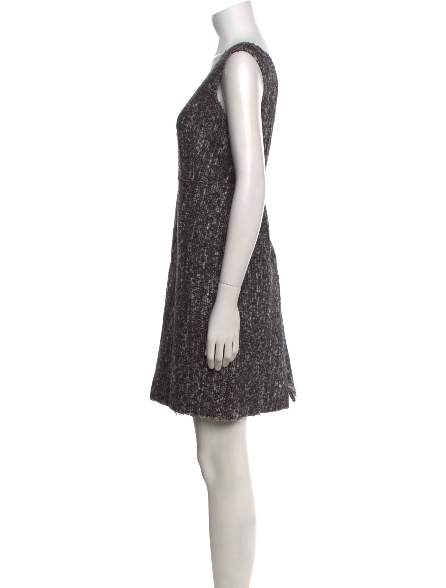 Calvin Klein Collection Tweed Pattern Mini Dress