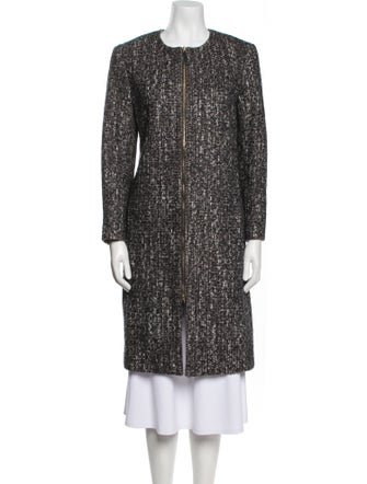 Calvin Klein Collection Tweed Pattern Coat