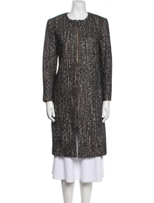 Calvin Klein Collection Tweed Pattern Coat