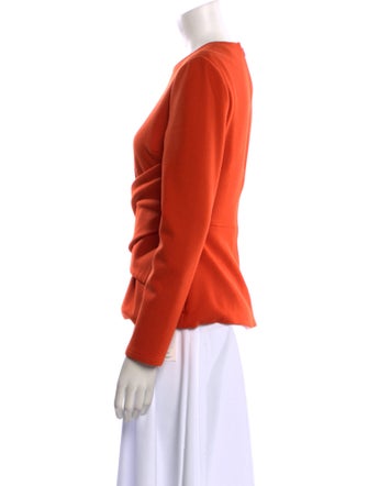 Calvin Klein Collection Wool Crew Neck Blouse