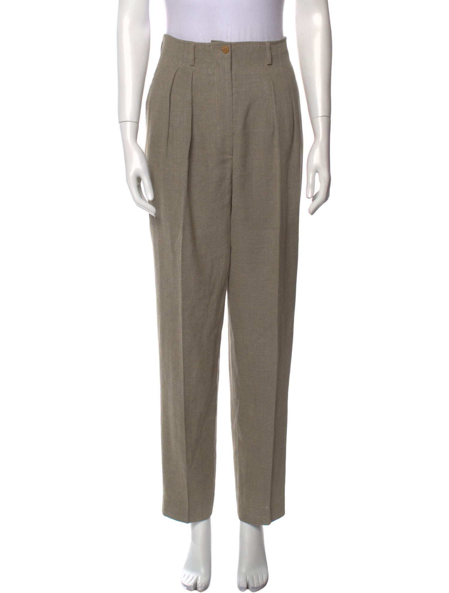 Calvin Klein Collection Silk Straight Leg Pants