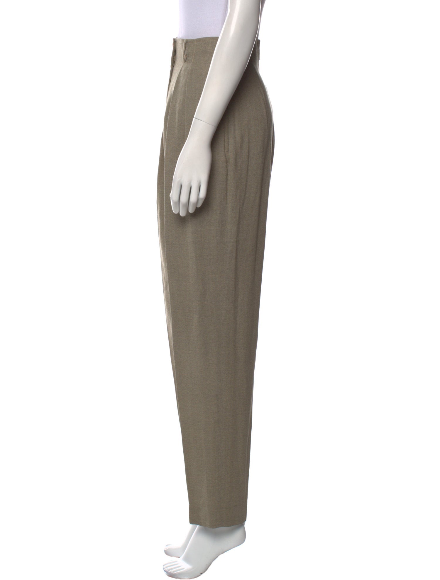 Calvin Klein Collection Silk Straight Leg Pants