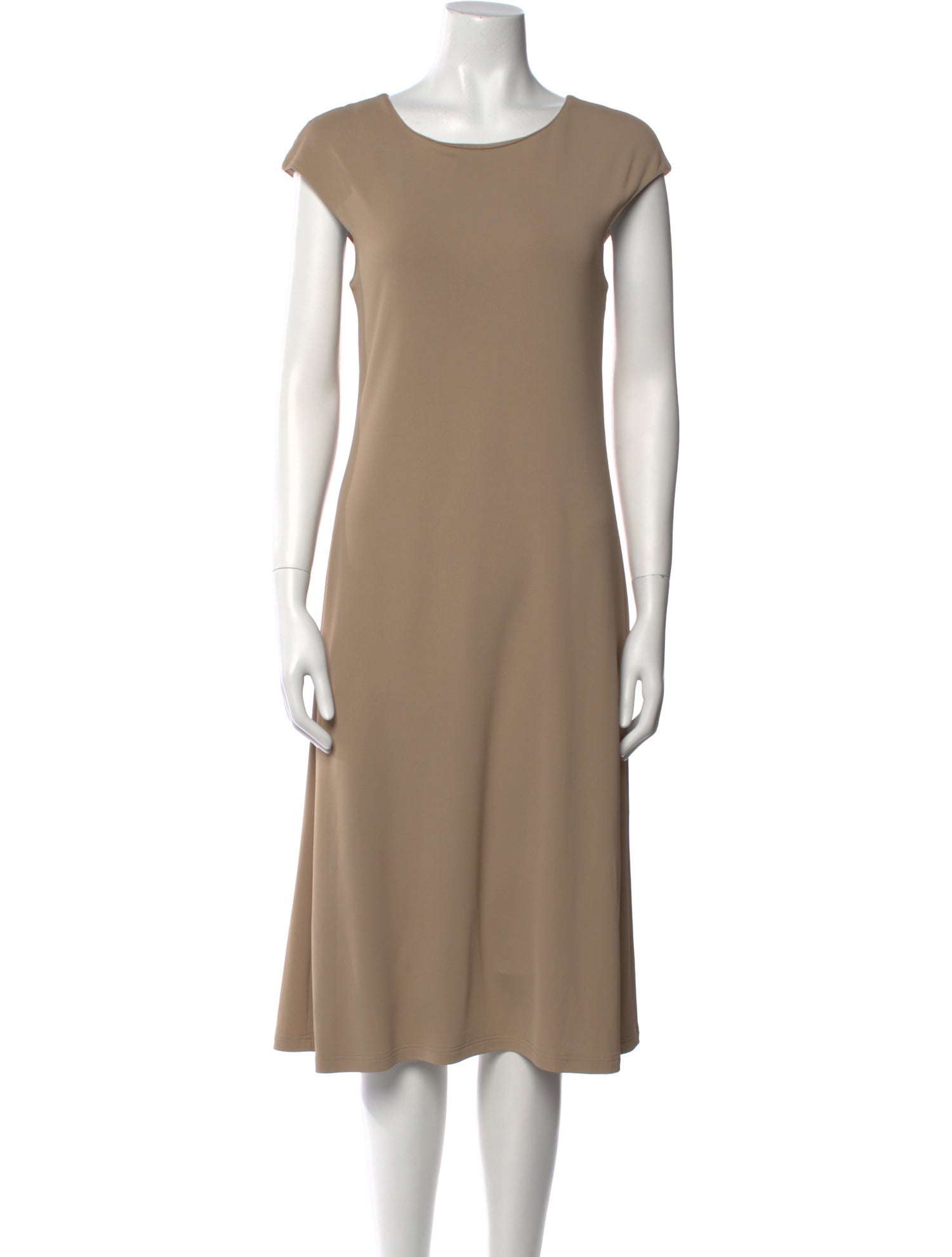 Calvin Klein Collection Scoop Neck Midi Length Dress
