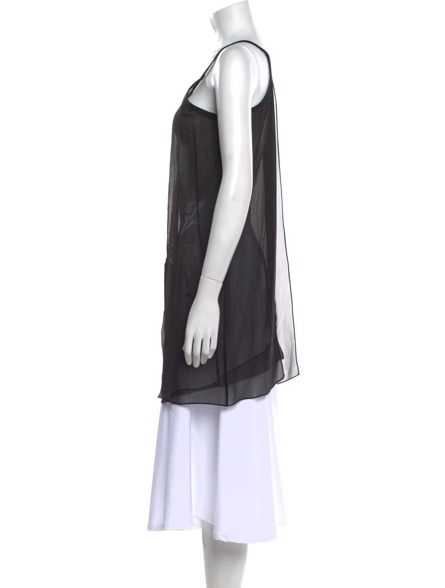 Calvin Klein Collection Silk Graphic Print Tunic