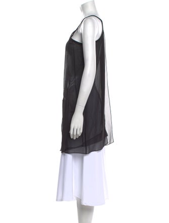 Calvin Klein Collection Silk Graphic Print Tunic