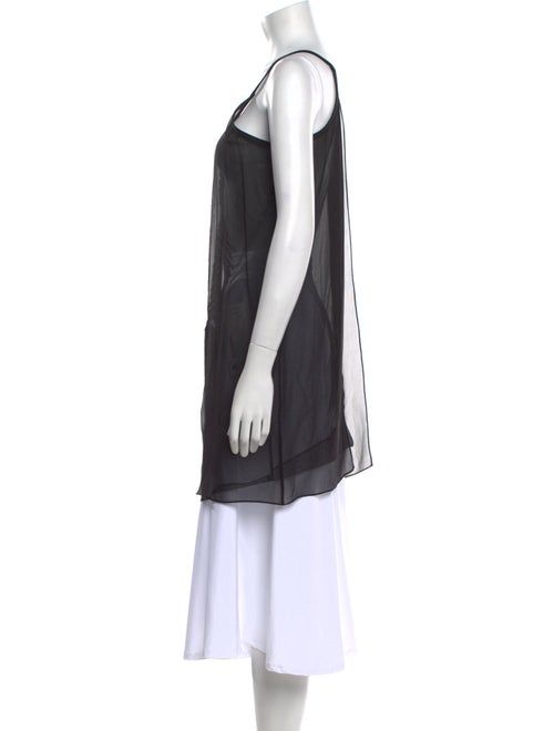 Calvin Klein Collection Silk Graphic Print Tunic