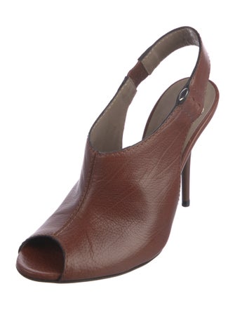 Calvin Klein Collection Leather Slingback Sandals