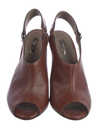 Calvin Klein Collection Leather Slingback Sandals