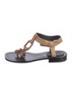 Calvin Klein Collection Leather T-Strap Sandals
