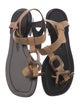 Calvin Klein Collection Leather T-Strap Sandals