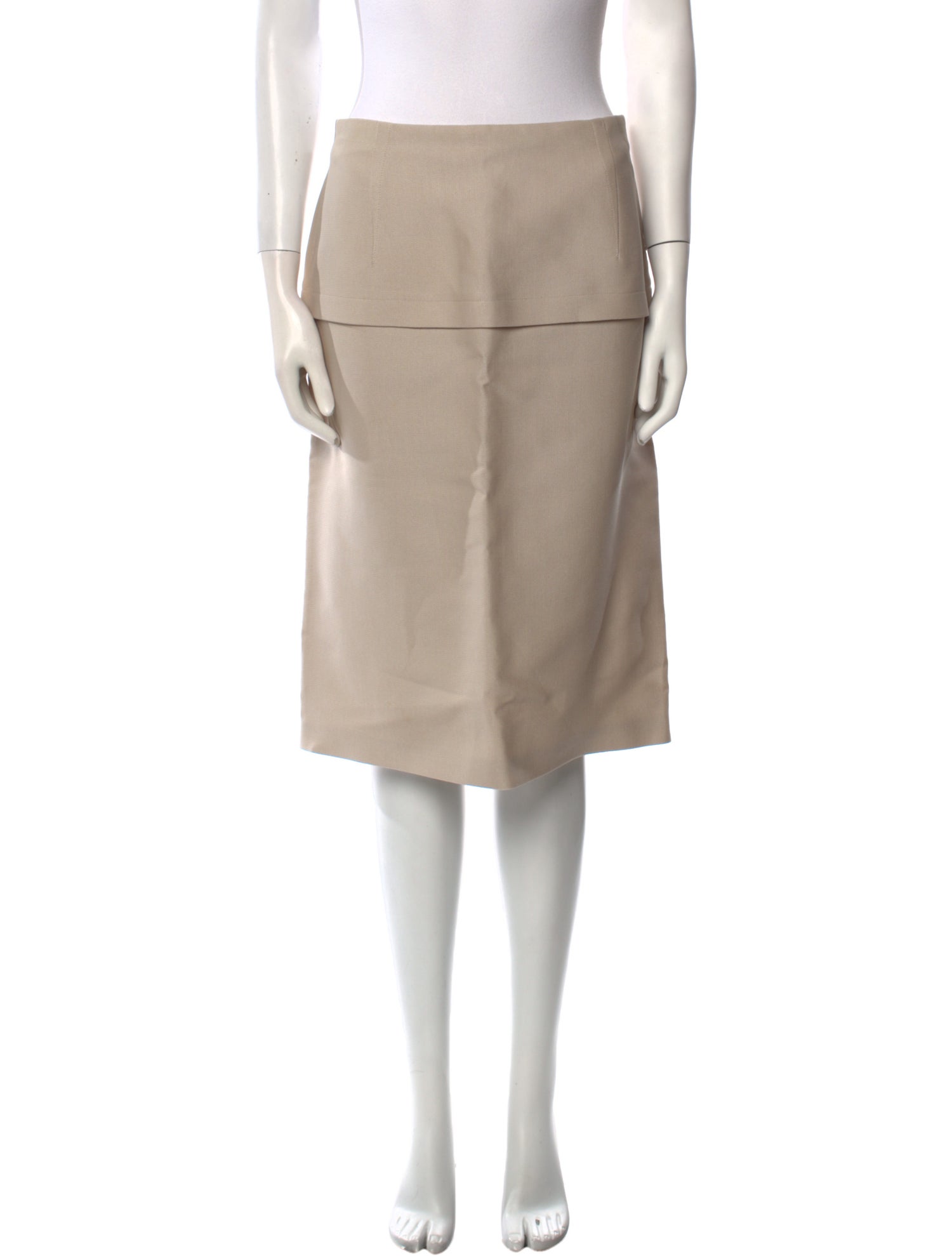 Calvin Klein Collection Grosgrain Trim Knee-Length Skirt w/ Tags