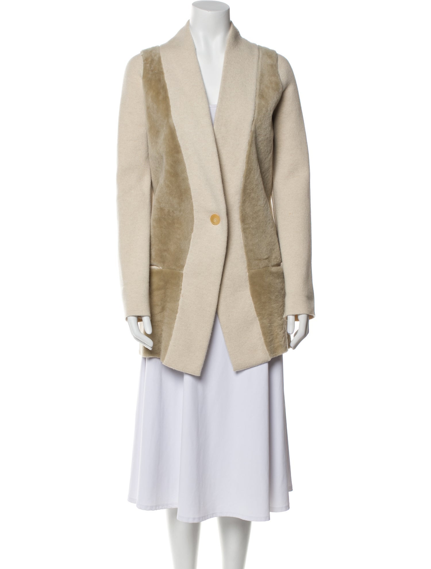 Calvin Klein Collection Faux Leather Coat