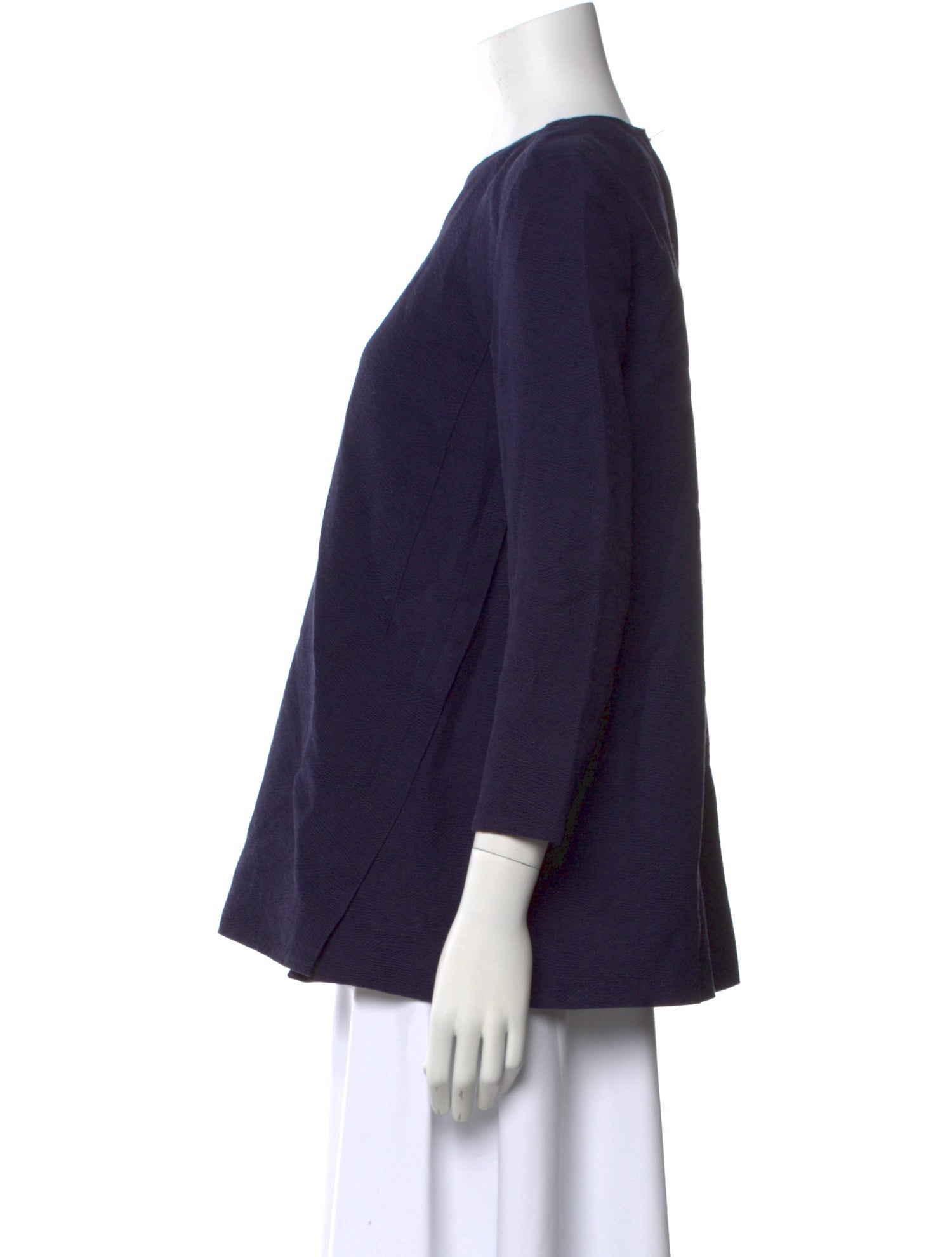 Calvin Klein Collection V-Neck Three-Quarter Sleeve Blouse