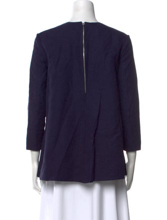 Calvin Klein Collection V-Neck Three-Quarter Sleeve Blouse