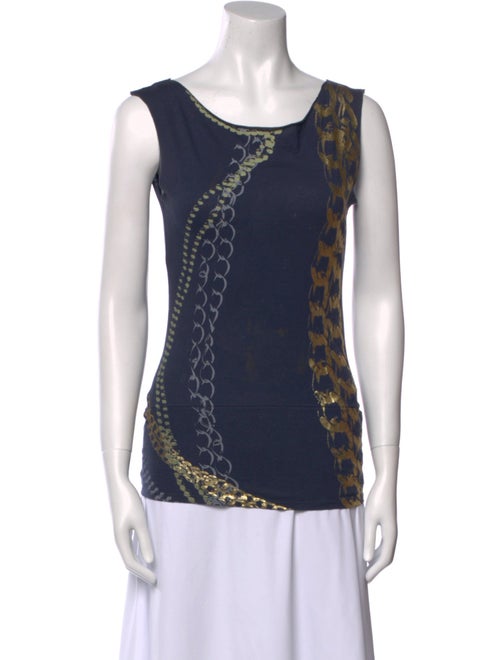 Calvin Klein Collection Printed Scoop Neck Top