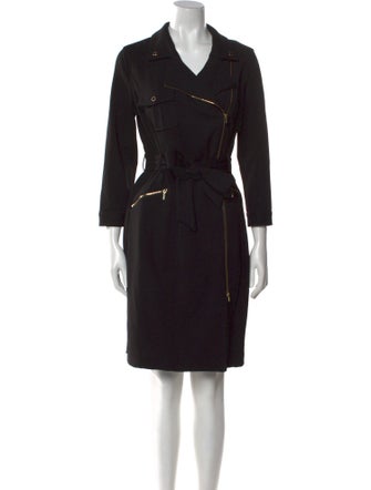 Calvin Klein Collection V-Neck Knee-Length Dress