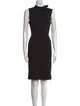 Calvin Klein Collection Mock Neck Knee-Length Dress
