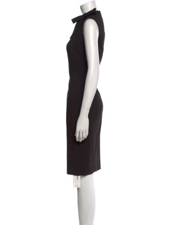 Calvin Klein Collection Mock Neck Knee-Length Dress