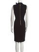 Calvin Klein Collection Mock Neck Knee-Length Dress